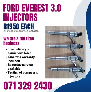 Ford Everest 3.0 Injectors For Sale With Warranty