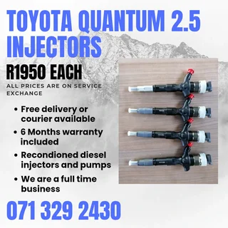 Toyota Quantum 2.5 Injectors For Sale With Warranty