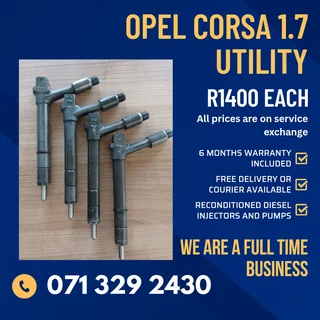 Opel Corsa Utility 1.7 Injectors For Sale With Warranty Included
