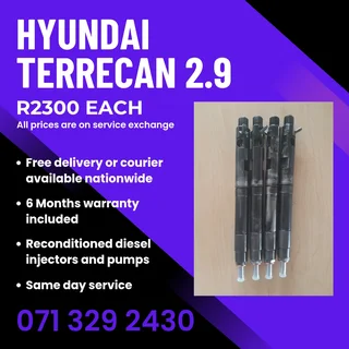 Hyundai Terracan 2.9 Injectors For Sale With Warranty