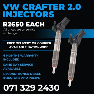 Vw Crafter 2.0 Injectors For Sale With Warranty Included