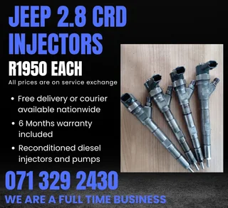 Jeep 2.8 Crd Injectors For Sale With Warranty Included