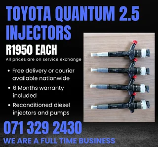 Toyota Quantum 2.5 Injectors For Sale With Warranty