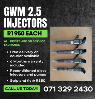 Gwm 2.5 Injectors For Sale With Warranty