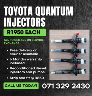 Toyota Quantum 2.5 Injectors For Sale With Warranty Included