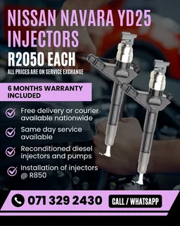 Nissan Navara Yd25 Injectors For Sale With Warranty Included