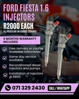 Ford Fiesta 1.6 Injectors For Sale With Warranty Included
