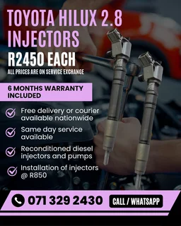 Toyota Hilux 2.8 Injectors For Sale With Warranty Included