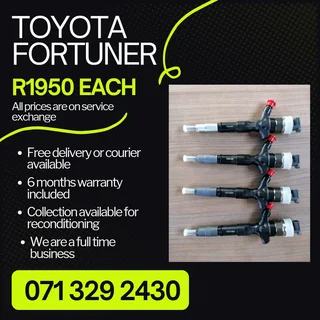 Toyota Fortuner Injectors For Sale With Warranty Included
