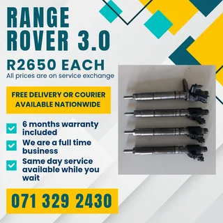 Range Rover 3.0 Injectors For Sale With Warranty