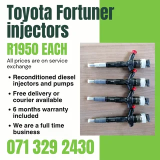 Toyota Fortuner Injectors For Sale With Warranty