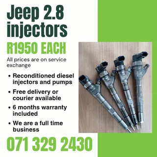Jeep 2.8 Injectors For Sale With Warranty