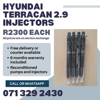 Hyundai Terracan 2.9 Injectors For Sale With Warranty