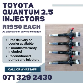 Toyota Quantum 2.5 Injectors For Sale With Warranty
