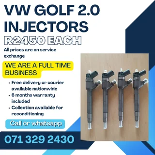 Vw Golf 2.0 Injectors For Sale With Warranty Included