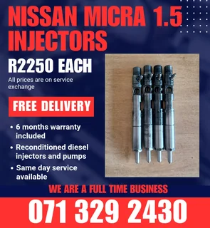 Nissan Micra 1.5 Injectors For Sale With Warranty