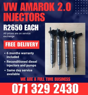 Vw Amarok 2.0 Injectors For Sale With Warranty Included
