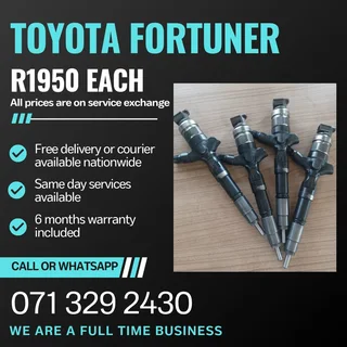 Toyota Fortuner 3.0 Injectors For Sale With Warranty