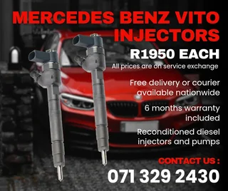 Mercedes Benz Vito Injectors For Sale With Warranty Included