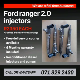 Ford Ranger 2.0 Injectors For Sale With Warranty