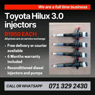 Toyota Hilux 3.0 Injectors For Sale With Warranty