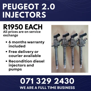 Peugeot 2.0 Injectors For Sale With Warranty