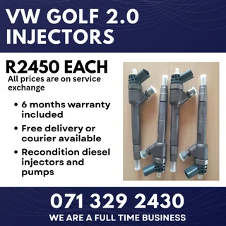 Vw Golf 2.0 Injectors For Sale With Warranty Included
