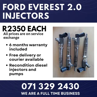 Ford Everest 2.0 Injectors For Sale With Warranty Included