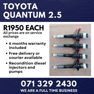 Toyota Quantum 2.5 Injectors For Sale With Warranty