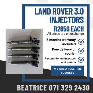 Land Rover 3.0 Injectors For Sale With Warranty
