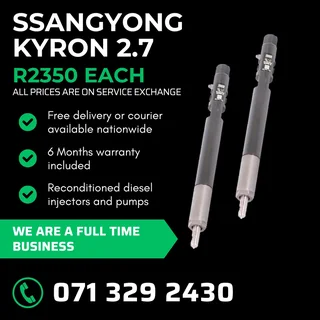 Ssangyong Kyron 2.7 Injectors For Sale With Warranty