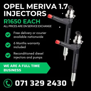 Opel Meriva 1.7 Injectors For Sale With Warranty