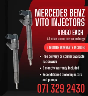 Mercedes Benz Vito Injectors For Sale With Warranty Included