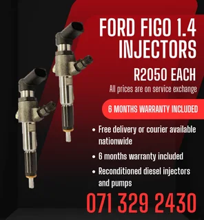 Ford Figo 1.4 Injectors For Sale With Warranty Included