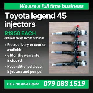 Toyota Legend 45 Injectors For Sale With Warranty