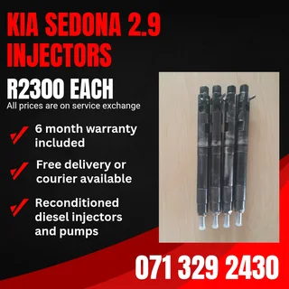 Kia Sedona 2.9 Injectors For Sale With Warranty
