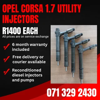 Opel Corsa Utility 1.7 Injectors For Sale With Warranty
