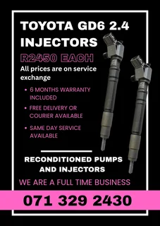 Toyota Gd6 2.4 Injectors For Sale With Warranty