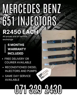 Mercedes Benz Sprinter 651 Injectors For Sale With Warranty