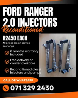 Ford Ranger 2.0 Injectors For Sale With Warranty Included