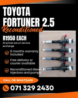 Toyota Fortuner 2.5 Injectors For Sale With Warranty