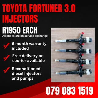 Toyota Fortuner 3.0 Injectors For Sale With Warranty