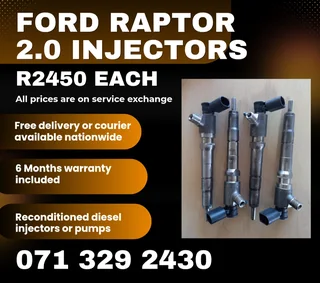 Ford Raptor 2.0 Injectors For Sale With Warranty