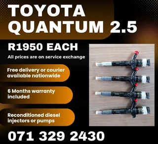 Toyota Quantum 2.5 Injectors For Sale With Warranty Included