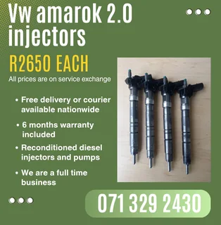 Vw Amarok 2.0 Injectors For Sale With Warranty