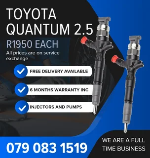 Toyota Quantum 2.5 Injectors For Sale With Warranty
