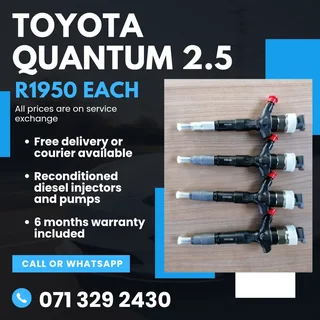 Toyota Quantum 2.5 Injectors For Sale With Warranty