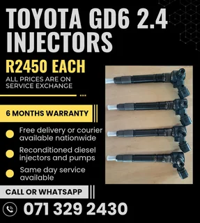 Toyota Gd6 2.4 Injectors For Sale With Warranty