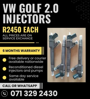 Vw Golf 2.0 Injectors For Sale With Warranty Included