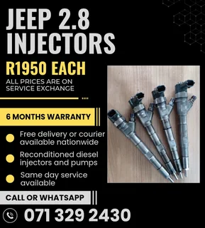 Jeep 2.8 Injectors For Sale With Warranty Included
